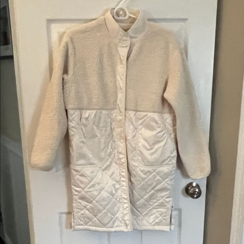 Athleta Cream Teddy Jacket